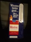 Vintage Original 1960s Winston  metal embossed  Cigarette Ad  Thermometer