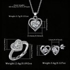 Aelnen 925 Sterling Silver Birthstone Jewelry - Ring earring necklace Gifts