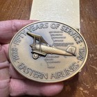 Vintage Eastern Airlines 50 Years Service Medallion 1928-78 Metal Paperweight