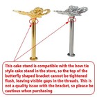 3 Sets 3-tier Cupcake Stand Hardware Fittings  Zinc Alloy Cake Plate Stands H   