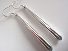 Long Dangling Pins 925 Sterling Silver Dangle Drop Earrings