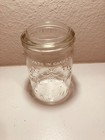 Vintage Canadian Crown Mason Canning Jar Pint Clear Glass Embossed Zinc Band