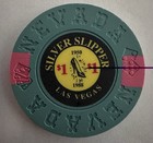 Las Vegas Silver Slipper Rare 3 8    Insert Bill Borland Commemorative Poker Chip