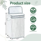 72l Bamboo Laundry Hamper With Lidlaundry Basket With Handle   Removable Liner