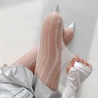 Lolita Fishnet Tights Women   s Gothic Lace Mesh Pantyhose Striped Rattan Style