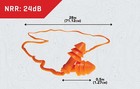 Allen Company Reusable Hearing Protection Corded Earplugs With Case  Orange 