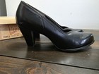 True Vintage 1930s 1940s High Heel Leather Pumps Cuban Marilyn Unworn  read 