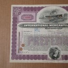Antique Titanic Mercantile Marine Stock Certificate 20 Shares Purple Preferred