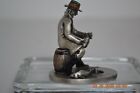 Vintage Hudson Pewter Villagers Mr Crossman Ice Fisherman 5434