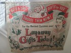 Vintage Christmas Advertising Store Display Banner Rare