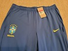 Nike Brazil Cbf Strike Soccer Pants Men s L Nwt  80 Fj2276-479 Blue Tapered Zip 