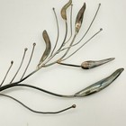 Vintage Sterling Silver Hair Stick Comb Art Deco Accessory Leaf Design Signed