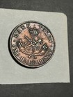    1854 Bank Of Upper Canada Half Penny Token- Redbrown W toning  Xf au