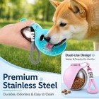 2 In 1 Portable Dog Water Bottle  Stainless Steel Travel Pet Water Dispenser