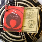 Rwandan 12-inch Basket Bowl African Hand-woven For Table  Wall With Coa