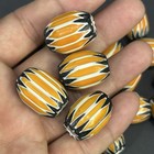 Lot Of 17 Pieces Antique Venetain African Trade Chevron Glass Unique Beads
