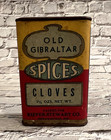 Vintage Old Gibraltar 1 5 Oz Cloves Spice Tin Kiefer-stewart Co  Indianapolis