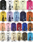 New Men s Cotton Blend Dress Shirt With Tie And Handkerchief 22 Colors 21