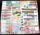 Lot 30 Pcs Different World Banknotes Paper Money Foreign Unc Study Collect Gift