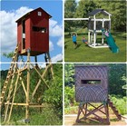 Outdoor 4x4 Compound Angle Brackets For Hunting Blinds   Shooting Stands  green 