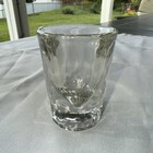 Libbey Heavy Shot Glass Vintage Retro Clear Ribbed Panel Fluted Base 3  Tall