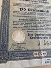 Mortgage Kreditbrief Dresden Germany 1930 170 Reichsmark Superb Uncancelled Bond