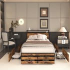Full queen Size Bed Frame With Led Headboard   Usb Ports Metal Platform Bed