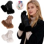 Women Winter Gloves Thermal Linning Warm Lamb Skin Sheep Leather Car Driving