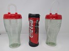 2x Vintage Coca Cola Sport Bottles Straw Betra Usa   Coke Travel Mug Lot