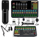 Podcast Equipment Bundle Condenser Microphone Audio Mixer Studio Recording Kit