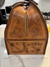 Bowling Bag   vintage  Hand-tooled Leather  Mexican 