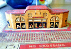 Antique  Tin Litho Train Stations - Marx Toys Union Station Tin Litho 1930 s