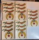 Lot Of 5 Different - 15 Total  1950s Shriners Car window Decals  Unused Masonic