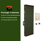 Crossrock Jazzmaster jaguar Style Electric Guitar Case   Green Chevron Tweed