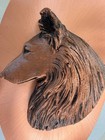 Vintage Copperama By Victor Collie Dog Relief Plaque 3d Sculpture Signed 10 25 