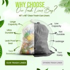 Premium 40-45 Gallon Trash Can Liners 250 Count  40  X 48       Strong Multipur   