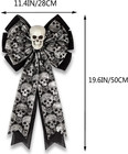 Skull Gothic Decor Halloween Bows For Wreaths Decorations Tree Topper Bow Decor