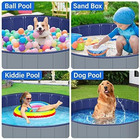 Dog Pool For Large Dogs  Kiddie Pool Hard Plastic  Dog Bathtub Portable  Foldabl