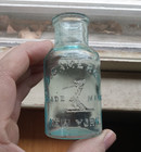 1880s D cameron New York Arm   Sword Trade Mark Hand Blown Spice Or Food Bottle