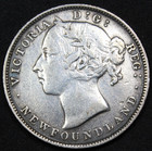 1890 Newfoundland Canada 20 Cent 100k Mintage Very Fine  Dets Km 4 Free Shipping