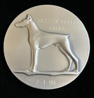 Vintage Doberman Pinscher Club Of America Dog Show Portrait 2 5  Award Medallion