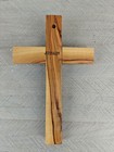 Olive Wood   Metal Crucifix Wall Cross  inri  Jerusalem Vintage Religious Decor