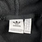 Adidas Jacket Large Black Women Cropped 3 Stripes Pullover Hooded Used Cy4766