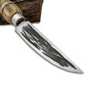 Bushcraft Yakut Knife With Sheath     Hand-forged 52100 Steel Blade  Ash Handle