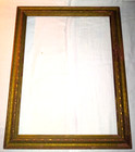 Circa 1925 Antique Wooden Frame For 12  X 16  Picture   Old Paint Gold Green