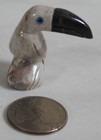  Toucan Figurine  Miniature Bird Carving Rock Estate Hand Carved Stone