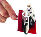 Worlds Smallest Evel Knievel Stunt Cycle Toy- Energizer Launcher-trail Bike