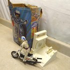Vintage Evel Knievel Figure Stunt Cycle Set   Box  Gyro Power 1973  Ideal