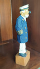 Vintage Folk Art Hand Carved Wooden Sea Ship Captain Sailor 8    W  Pipe Nautical