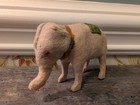 Amazing Putz German Felt Covered Toy Elephant With Felt Saddle   Collar Germany